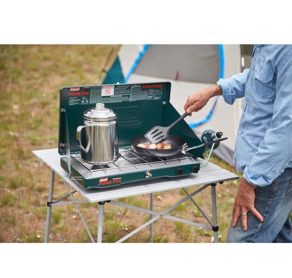Gas Camping Stove Classic 2 Burner Portable Outdoor Grill Outdoor Compact  Cooker | eBay