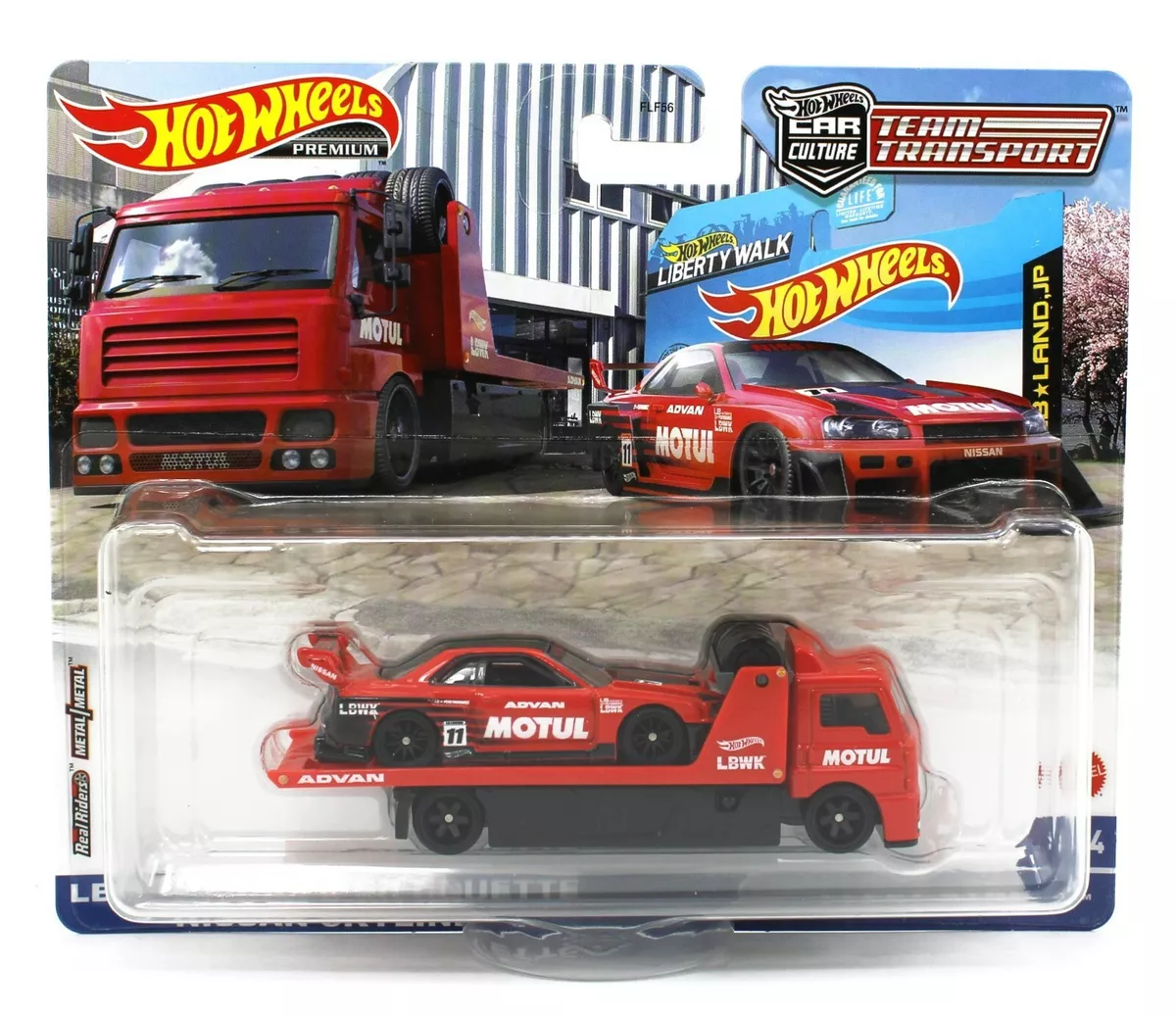 Hot Wheels *TEAM TRANSPORT #44* MOTUL LB-ER34 Nissan Skyline Fleet