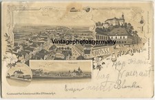 D9683 AK Javorník Jauernig Schlesien Polen Bahnhof Gasthaus Villen Gelaufen