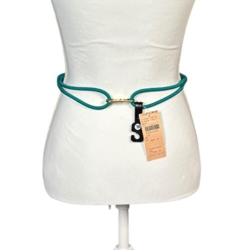 Vintage Casual Corner Statement Belt Size Small Boho Turquoise Rope Braid Artsy - Picture 2 of 8