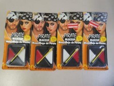 Lot of 4 Pirate Halloween Costume Makeup Face Paint Red White and Black