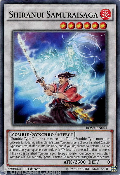 BOSH-EN053 Shiranui Samuraisaga Common 1st Edition Mint Yu-Gi-Oh! Card