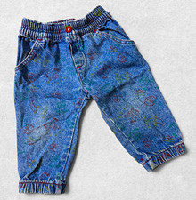 VTG 90s Lee Toddler Jeans 18M Clown Circus Patch Made in USA RARE COLLECTABLE
