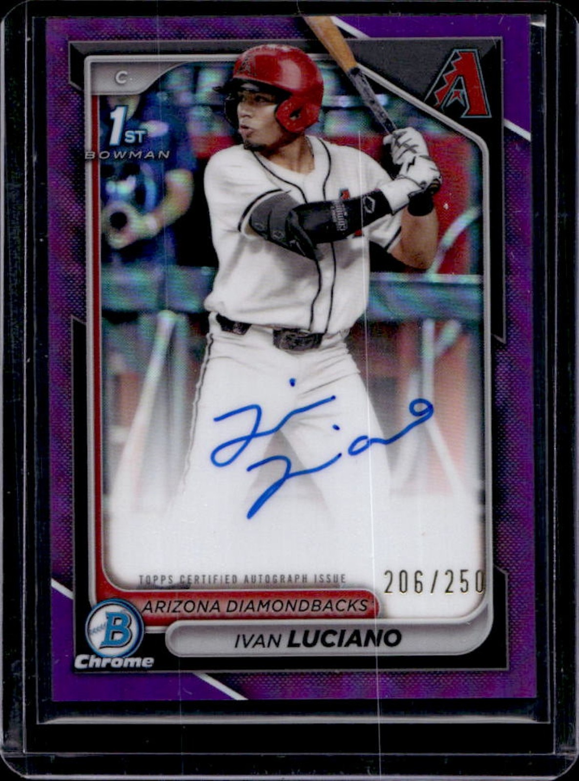 2024 Bowman Draft Ivan Luciano Chrome Auto Purple Refractor 1st Prospect #/250