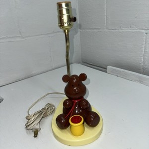 VINTAGE NURSERY TEDDY BEAR TABLE LAMP BASE