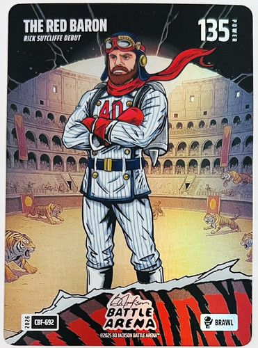 2026 Bo Jackson Battle Arena 'The Red Baron' Rick Sutcliffe Colosseum Battlefoil
