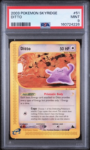 Ditto 51/144 Skyridge Regular PSA 9