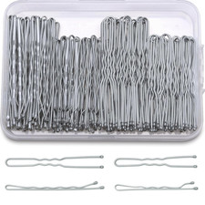 200 Pcs Bobby Pins U Shaped Hair Pins Kit for Women, Silver  Versatile Size, Bu