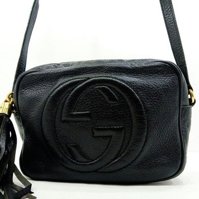 GUCCI Soho Disco Interlocking G Schultertasche Crossbody Kameratasche Leder G...
