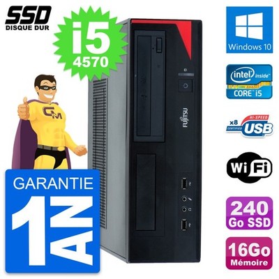 PC Fujitsu Esprimo E520 E85+ DT Intel i5-4570 RAM 16GB SSD 240GB Windows 10 Wifi