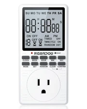 Nearpow Programmable Outlet Timer, 7-day Digital Plug-in Timer, 15a/1800w
