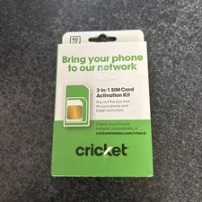 New Sealed Cricket Wireless 3-in-1 SIM Card Kit Standard