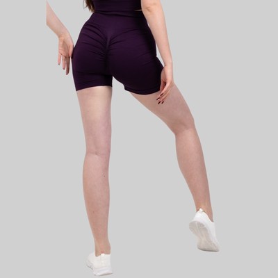 Damen Scrunch Yoga Shorts High Waist Seamless Push Up Blickdicht Fitness Pilates