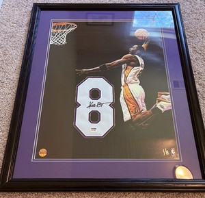 Kobe Bryant Autographed Los Angeles Lakers Basketball Jersey Number - PSA B11082