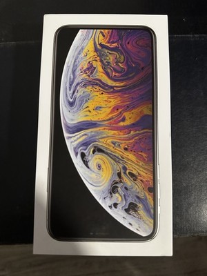 Apple iPhone XS Max- Silver 256gb w/papers tray EMPTY BOX