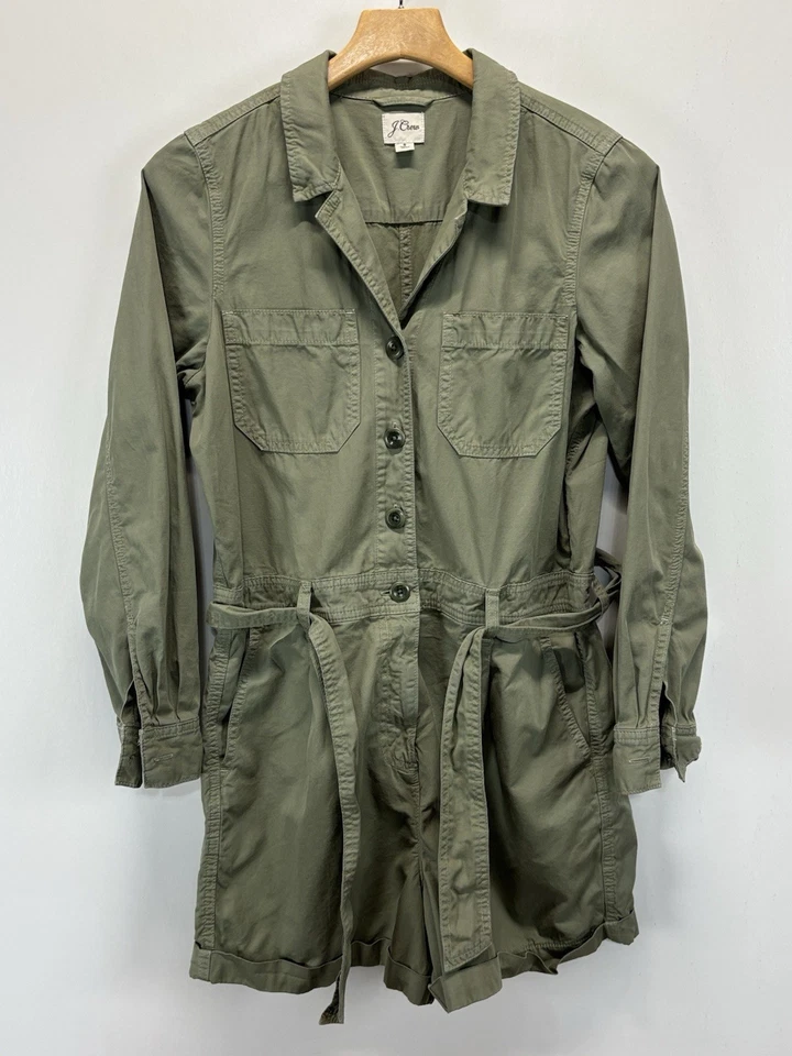 J. Женский цельный зеленый комбинезон Crew Foundry Chino размер 8 - Изображение 4 из 4