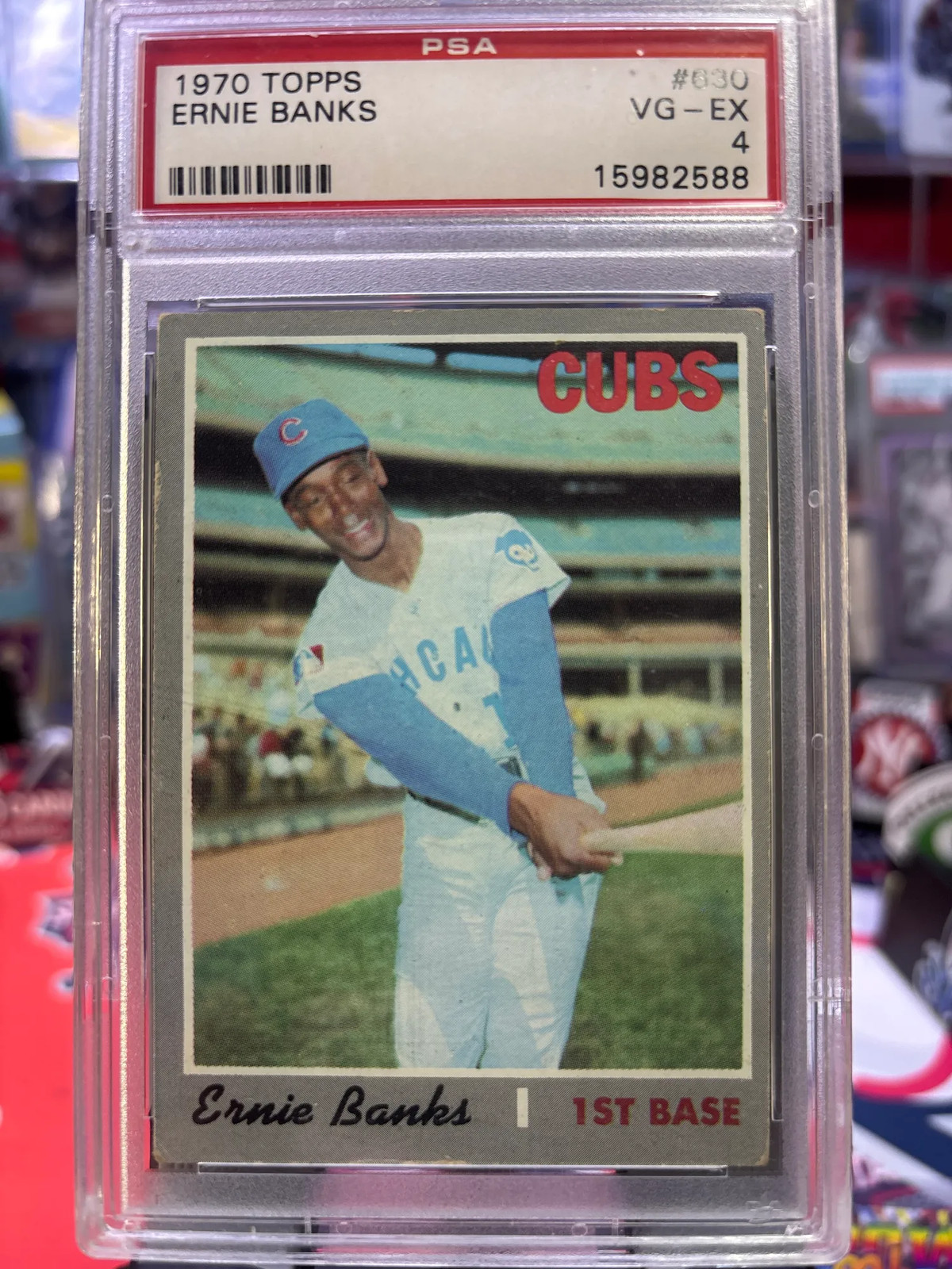 1970 Topps Ernie Banks Cubs #630  PSA 4 hof high number