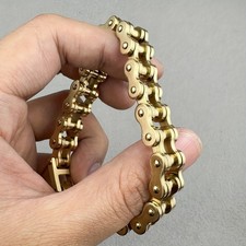Mens Stainless Steel Bike Chain Bracelet Punk Biker Link Jewelry Gif