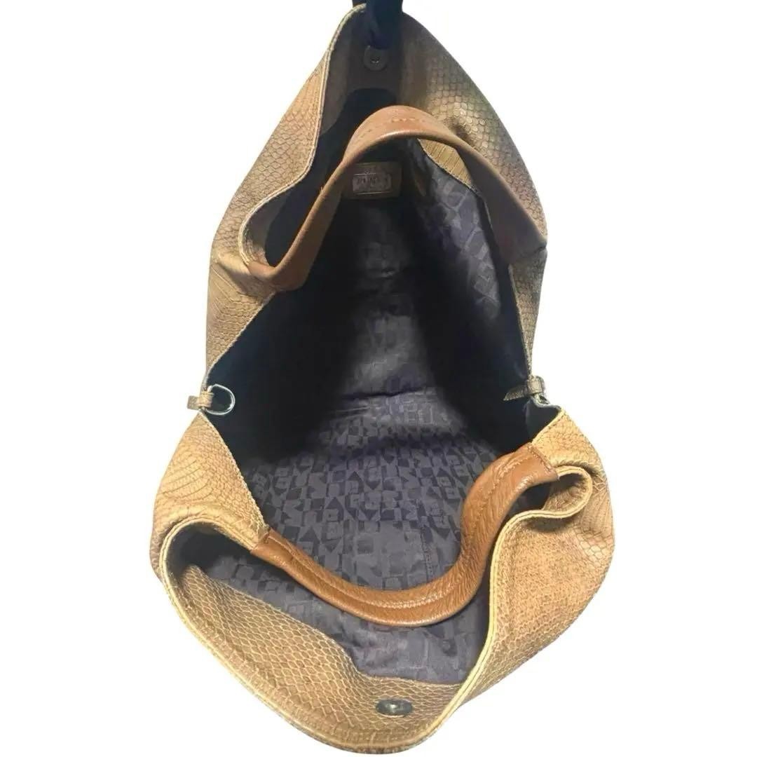 FURLA Python Pattern Leather Large 2Way Shoulder … - image 7