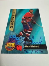 1994 Signature Rookies CF5 Henri Richard /1050 autograph auto (see corners)