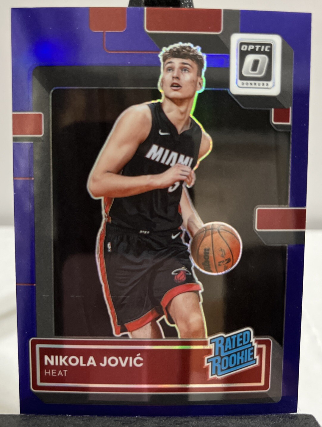 2022-23 Nba Donruss Optic Nikola Jovic Purple Prizm Rated Rookie RC #224 Card