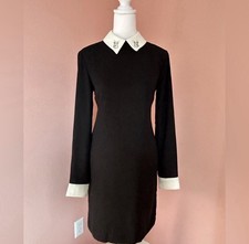 Victoria Beckham Target minimalist shift dress bunny collar grunge retro emo XS