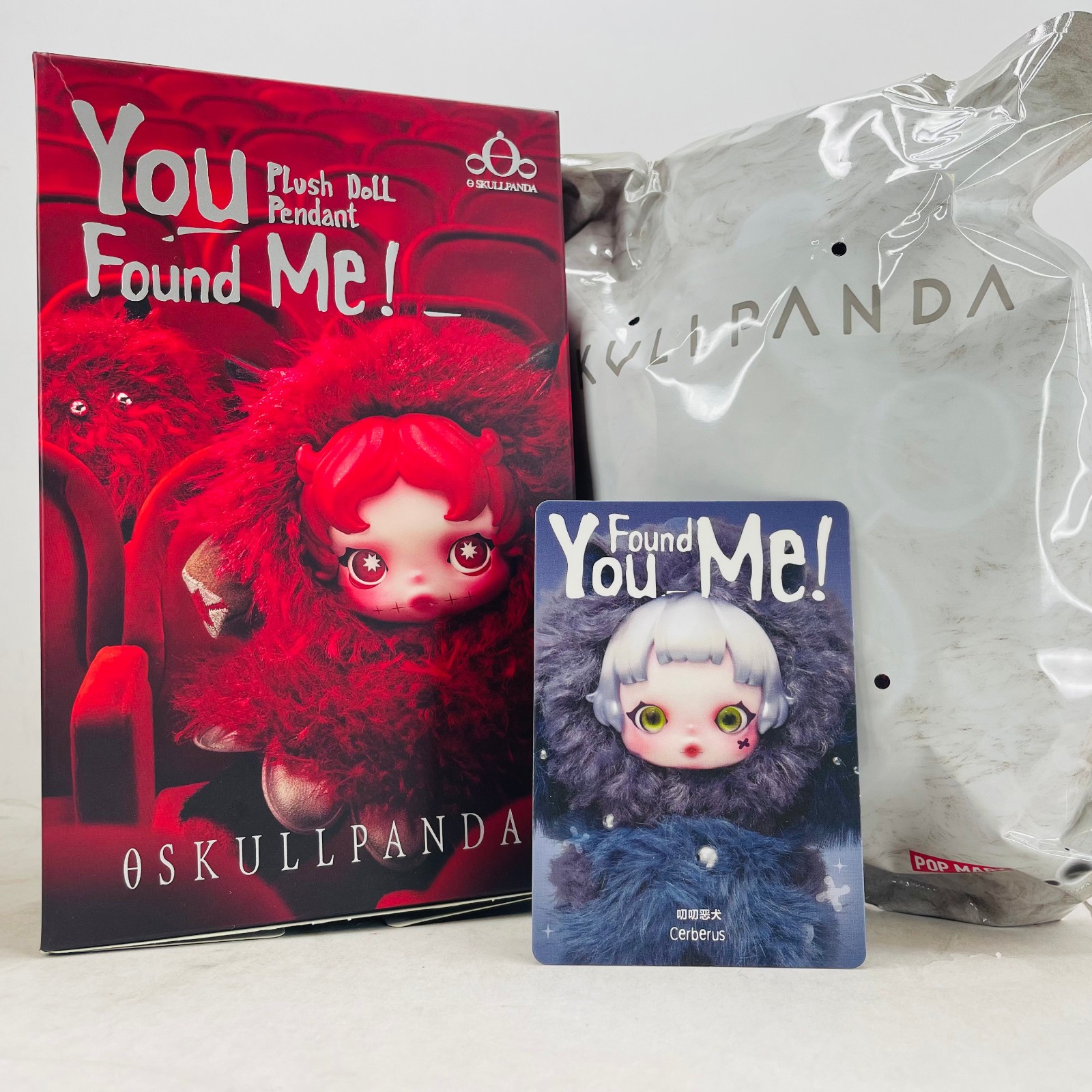 POP MART x Skullpanda You Found Me Series Plush Doll Pendant Figure - Cerberus