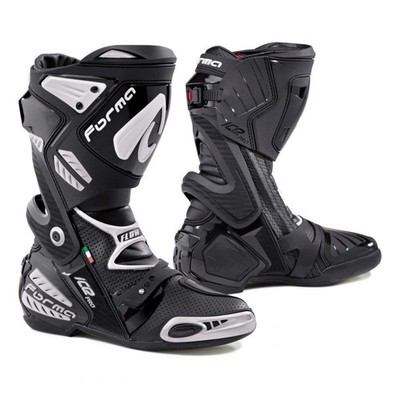 Leather Boots Racing Forma Ice Pro Flow Black White