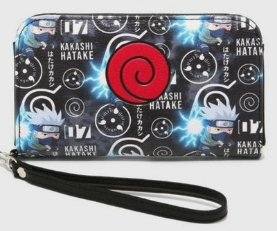 Naruto Shippuden Kakashi Hatake Chibi Tech Wallet Wristlet Uzumaki NEW BNWT