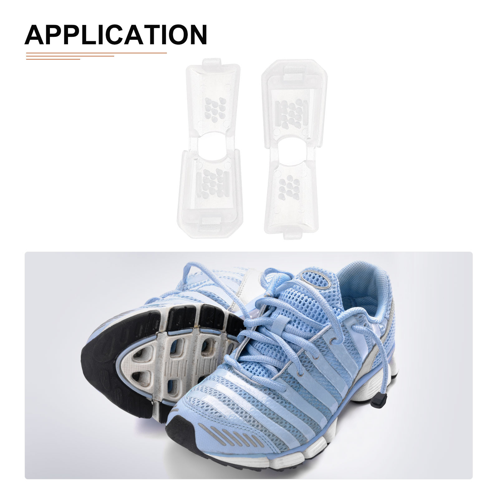 APL Punte terminali per cavi 19 mm x 13 mm (LxW) confezione da 10 clip terminali per lacci scarpe in nylon trasparenti
