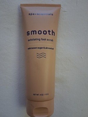 Spa   Scentials Smooth Pedi Exfoliating Foot Cream 4oz W/Brown Sugar Almond Oil