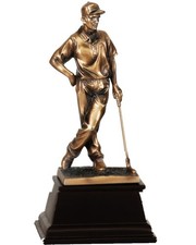 Golf Sculpture Bronze Color Statue 13 Inches Golfers Gift Item