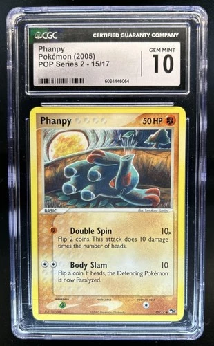 2005 Pokemon POP Phanpy #15/17 CGC 10