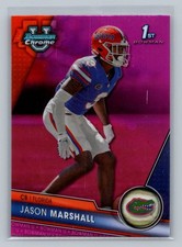 2023 Bowman University Chrome #18 Jason Marshall Pink Refractor