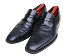 Magnanni Black Leather Penny Loafer Slip On Dress Shoe Men’s SZ 9M — photo 1