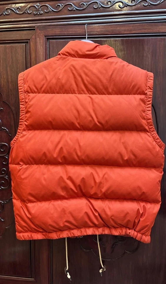 Orange Ralph Lauren Down Vest Large - Image 2 of 4