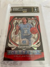 COLE ANTHONY MAGIC 2020 PRIZM DRAFT PICKS CRUSADE RED ICE PRIZM RC #89 GRADED 9