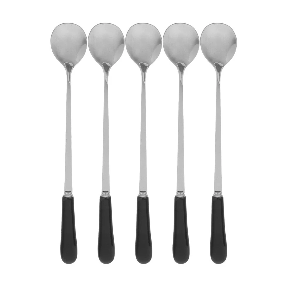  5 Kaffeelöffel: Kleine Löffel aus Edelstahl mit Keramikgriffen, Teelöffel aus - Bild 3 von 4