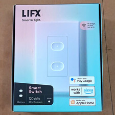 LIFX Smart Switch 2-Button Wi-Fi White Google/Alexa/Apple HomeKit SWUS1P2WH
