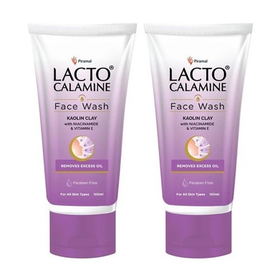 Lacto Calamine Daily Facewash mit Kaolin Tonerde Vitamin E je 100ml 2er Set