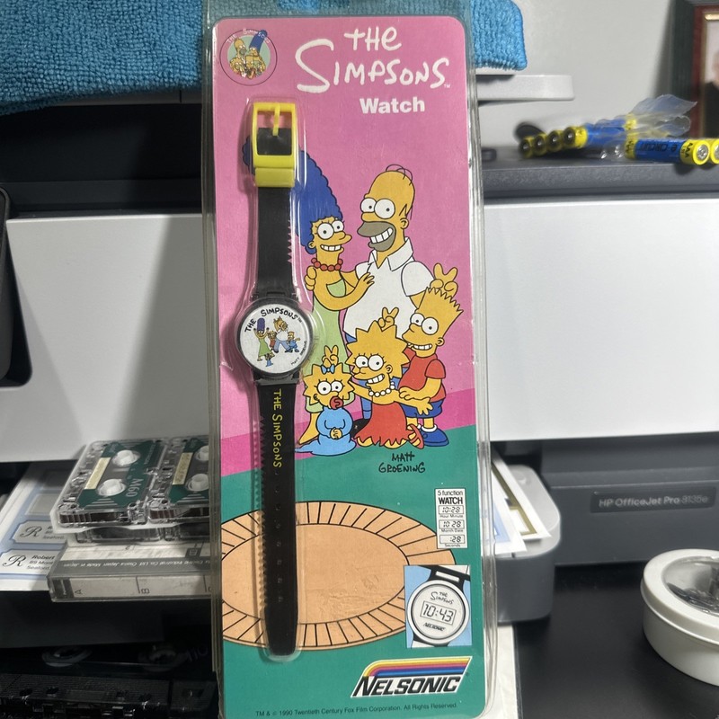 New Sealed Vintage 1990 The Simpsons  Bart Simpson Nelsonic Watch Rare
