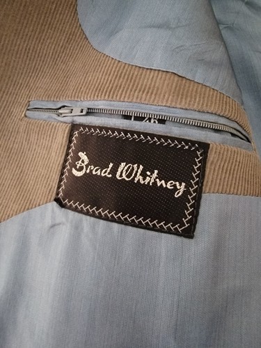 Brad Whitney Corduroy Blazer Jacket Men's 46 Gray Western Elbow Patch - Picture 16 of 18