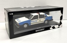 Minichamps 1/18 Scale Volvo 740 GL 1986 Swedish Police Police Car