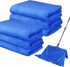6 Pack Microfiber Cleaning Cloths Extra Large 30" x 20",XL Rags Washable Reusabl