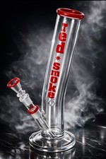 Premium Bong , Red Smoke, Glasbong-18.8er-40cm Stecksystem