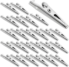 25 Pcs Metal Alligator Clip Spring Clamps, 35mm Small Metal Alligator Clips Alli