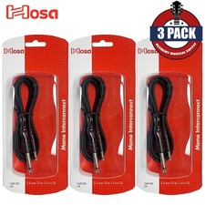 3-PACK Hosa CMP-305 5FT TS Male 1/8" to TS Male 1/4" Interconnect Cable
