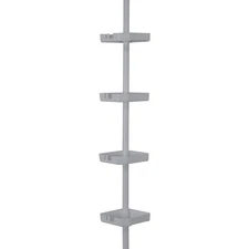 Bath Bliss 4 Tier Tensions Corner Shower Caddy | Shelves | Adjustable 48“-