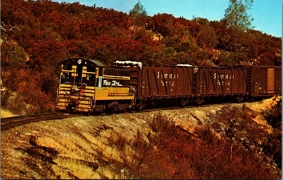 Vintage Postcard Green Mountain Division White River Junction Vermont Train