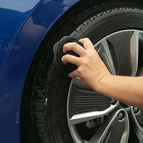 2 Pack Large Tire Shine Applicator Pad, Durable and Reusable Hex-Grip Tire Dress